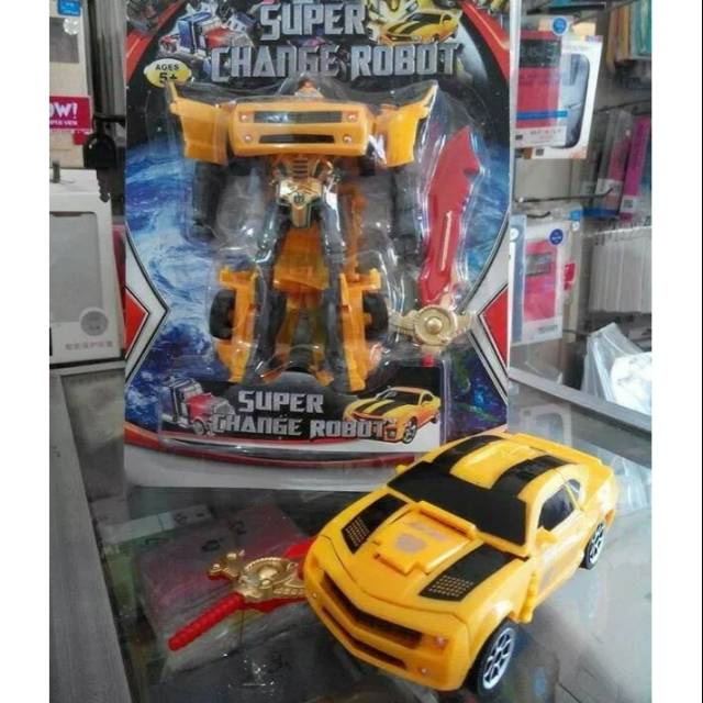 mainan robot transformers berubah bentuk mobil edukasi - anak edukatif