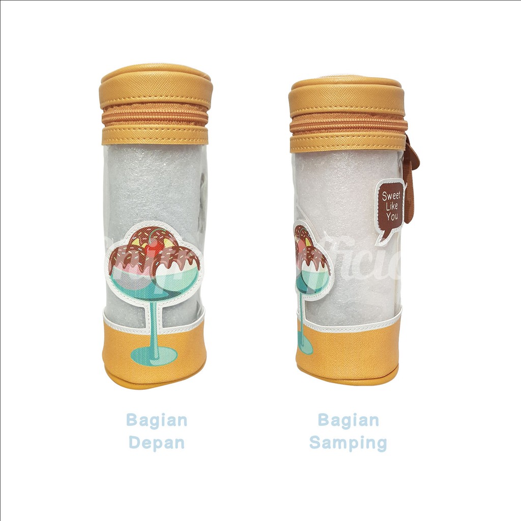 TEMPAT PENSIL TABUNG MIKA UNIK WANITA REMAJA GAMBAR ANIMAL FOOD SHIFRA