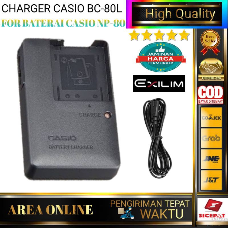 Charger Casio BC-80L for Baterai casio NP-80/82
