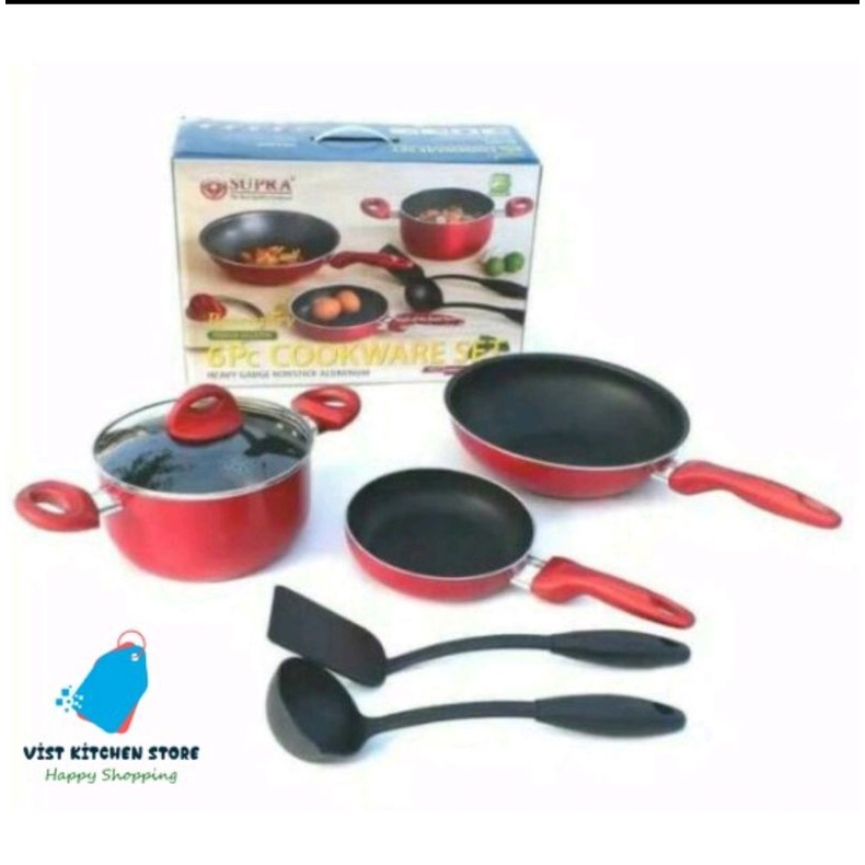 (Expedisi) Supra Rosemary 6pcs Cookware Set