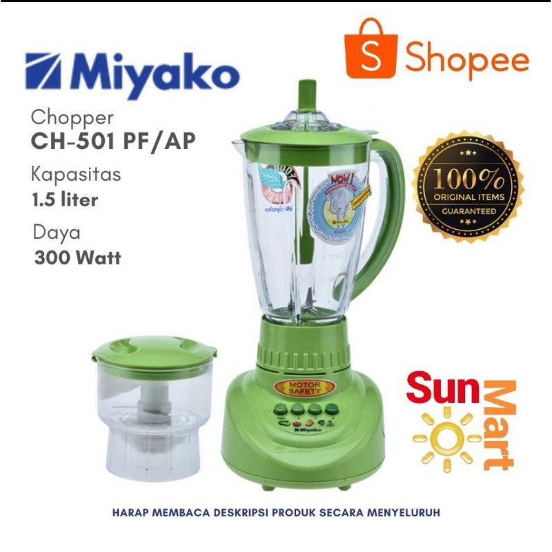 Chopper Miyako 2 In 1 Plastik CH-501 PF/AP / Blender miyako 501 PFAP