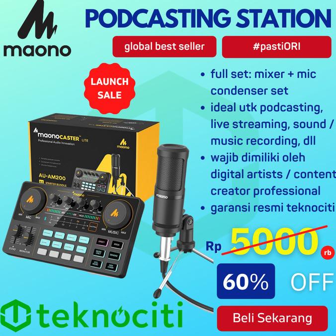 MAONO Maonocaster AM200 S1 Full Set Mic Podcast Recording Streaming