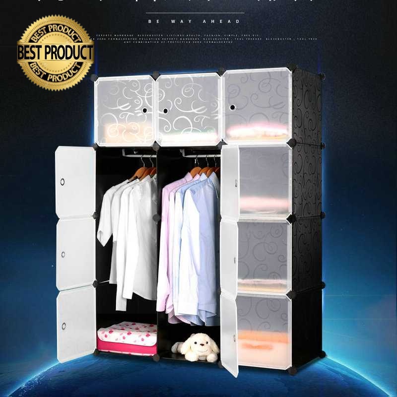 Magic Wardrobe Lemari Baju Pakaian Plastik DIY 12 Pintu