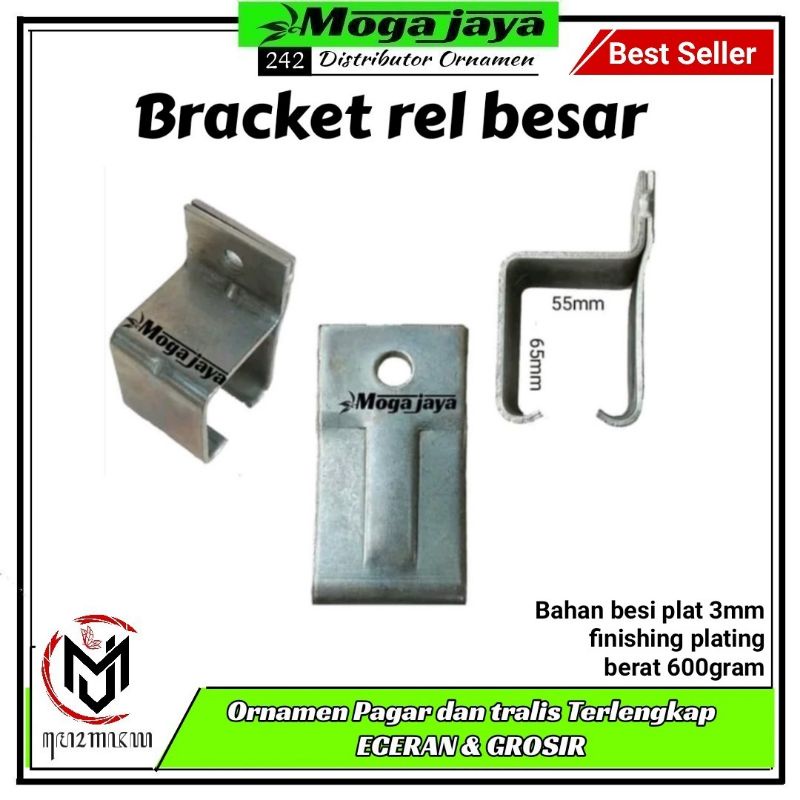 bracket rel BESAR pintu garasi dudukan rel atas pintu garasi