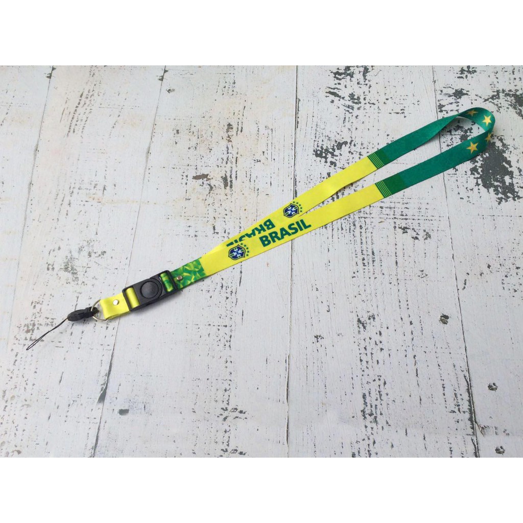 BRAZIL GANTUNGAN HP/KUNCI/TALI LANYARD ID CARD PIALA DUNIA WORLD CUP