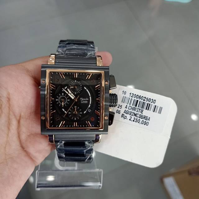 TERMURAH JAM TANGAN ALEXANDRE CHRISTIE AC 6182 MC  BLACK ROSEGOLD ORIGINAL GARANSI 1 TAHUN RESMI