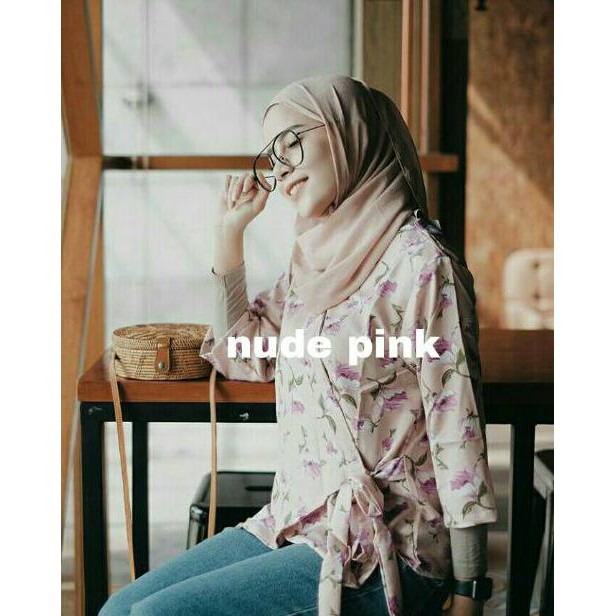 (1) Pashmina Heavy Chiffon | Heavy Plain Pashmina Ceruty Import