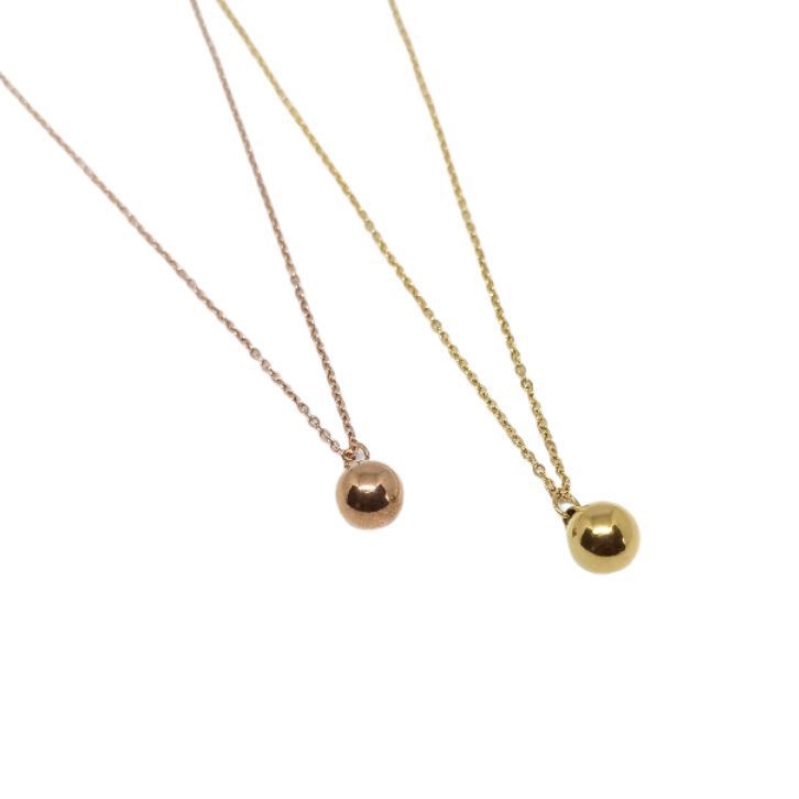 Kalung Titanium Rantai Bola Juntai K04132