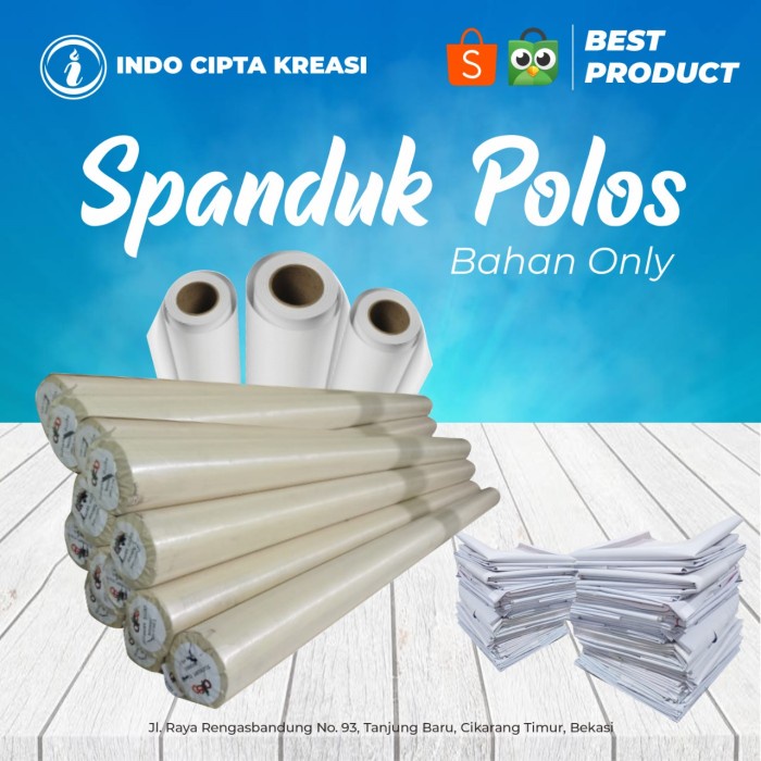 bahan spanduk banner flexy cina polos 280 gr tanpa print ataupun cetak Keren