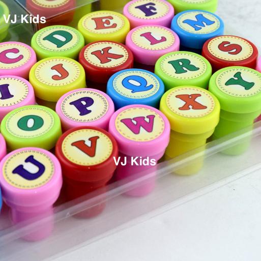 

℮ Stempel huruf abc besar, stamp anak murah meriah, stamp utk belajar ➲