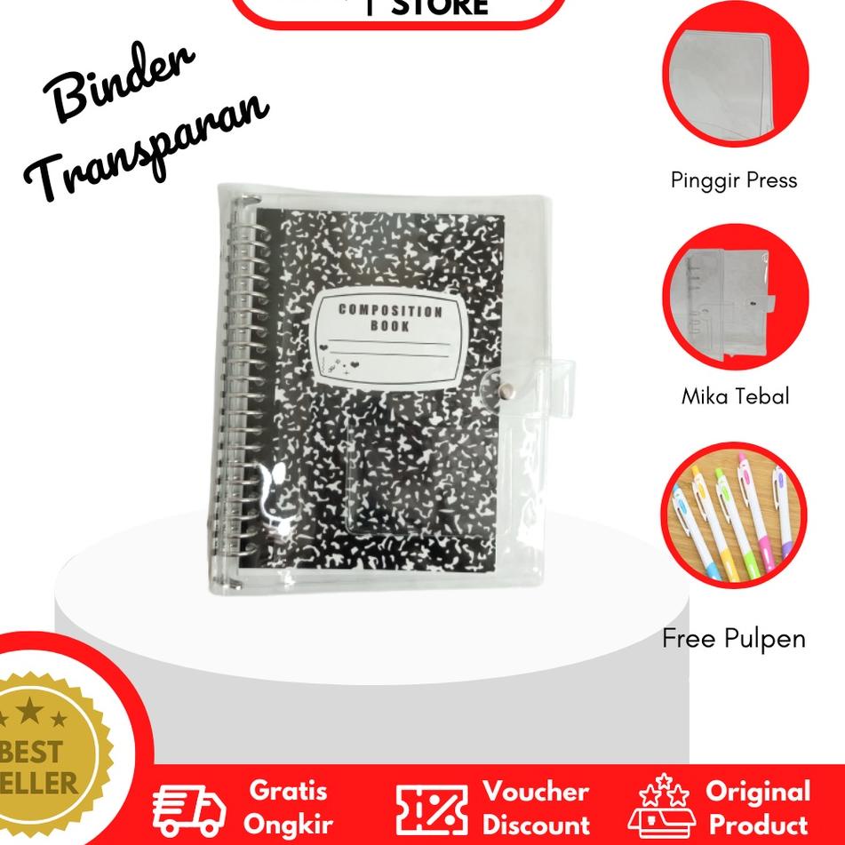

SALE Binder Transparan A5 Ring 20, Binder Trasparan Korea, Binder Ekslusif, Binder Press