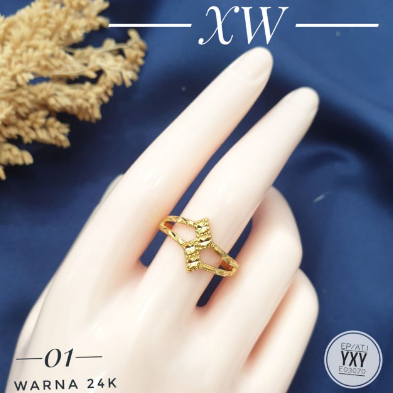 Cincin Yaxiya warna Gold 24k C03070