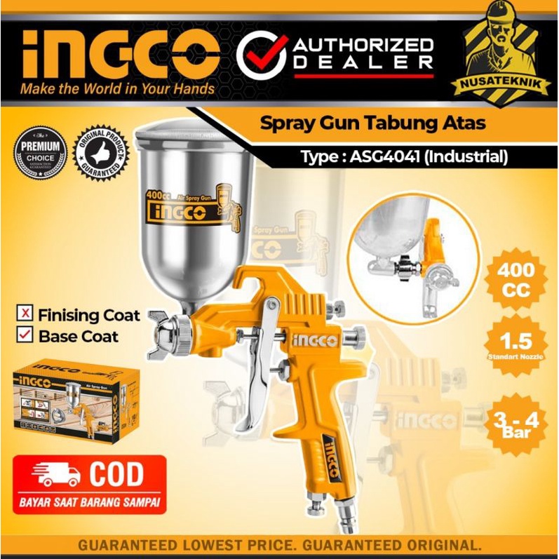 SPRAY GUN SEMPROTAN CAT SPRAY GUN TABUNG ATAS ASG4041 INGCO