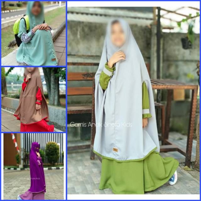 SHOFA KIDS | set zakiyya gamis + jilbab