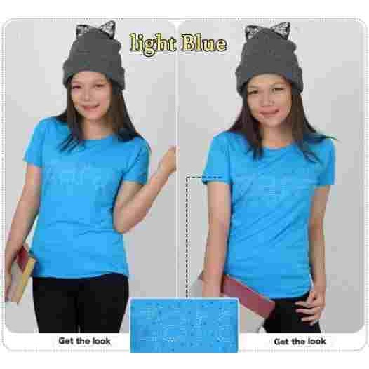 BIG SALE [Blouse Zara Biru Motek Spandex SW] Blouse Wanita Spandex Biru
