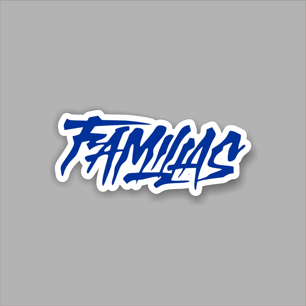 

Stiker brand stiker distro FAMILIAS bahan grafac anti air