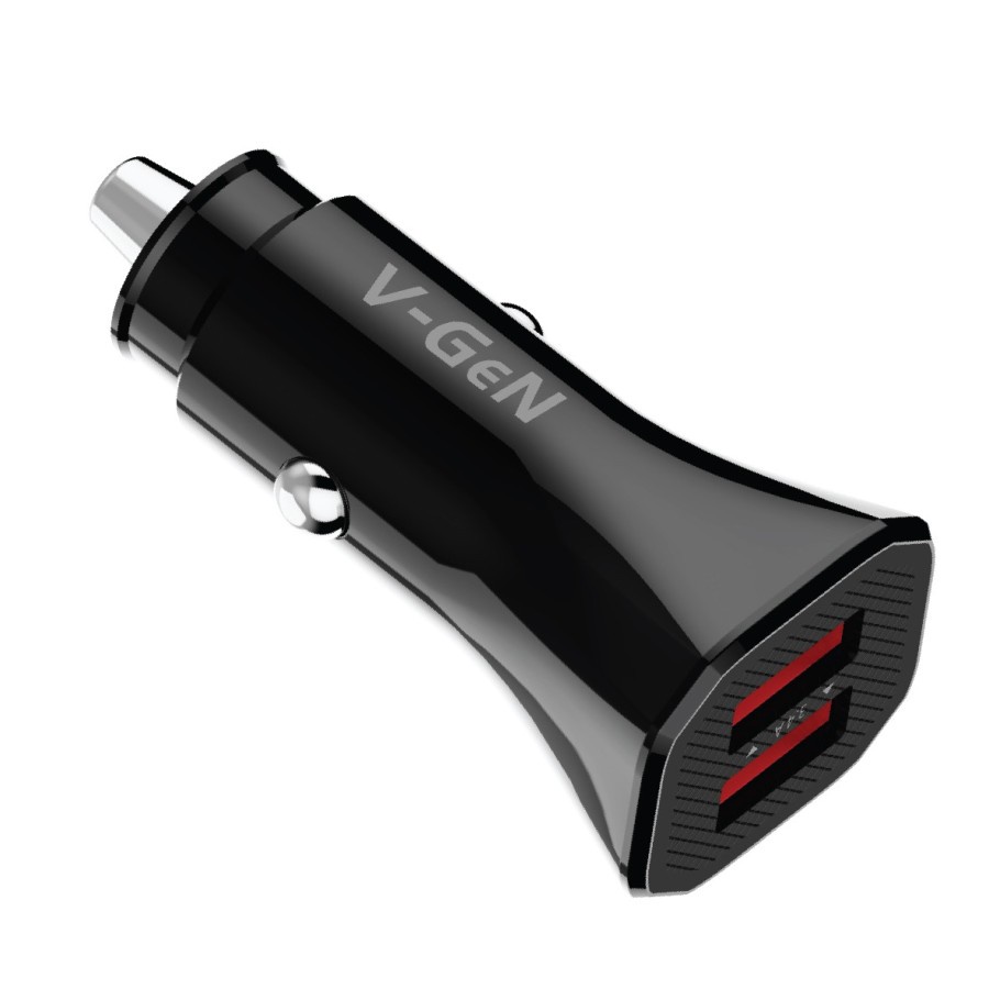 Car Charger V-GeN VCC2-24 Dual LED Port USB 3.4A Charger Mobil