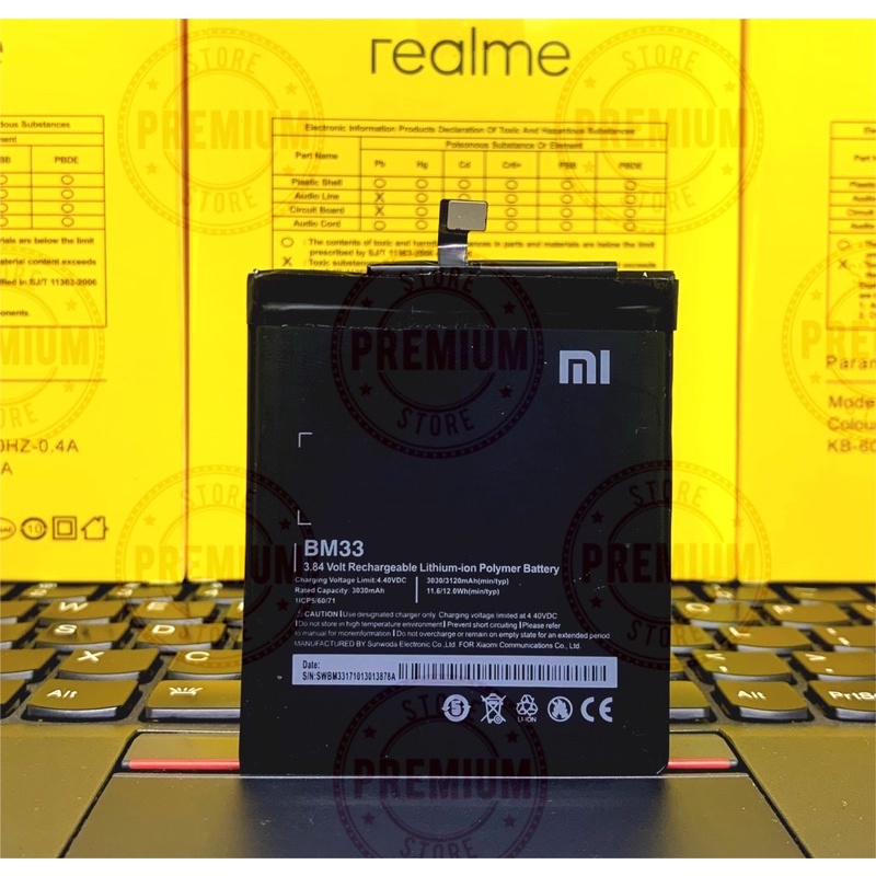 Baterai Batre Xiaomi Mi4i BM33 New 100%