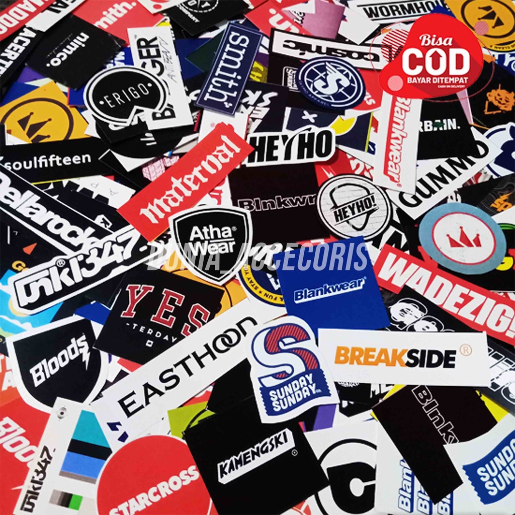 Sticker Distro Keren 50pcs Random / Sticker Dinding / Sticker Helm / Stiker Motor / Sticker Mobil / 