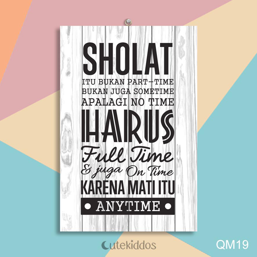 Hiasan Dinding Kayu home decor vintage Sholat Harus Ontime