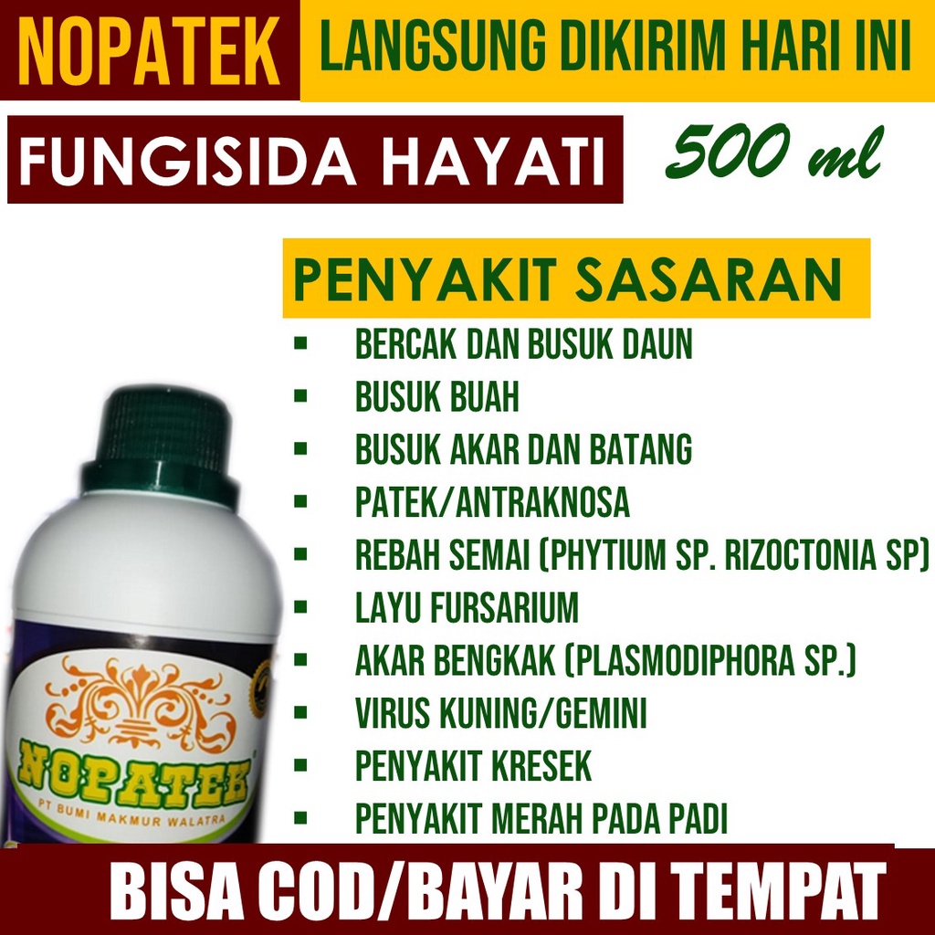 Jual Pupuk Terbaik Nopatek Obat Hama Penyakit Tanaman Bercak Dan Busuk Daun Obat Busuk Buah