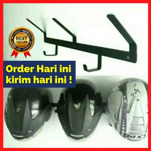 Gantungan Helm Besi Berdiri / Gantungan Helm Dinding Rak Gantung / Gantungan Helm Dinding Susun / Ga