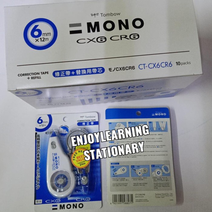 

Promo Correction Tape Merek Mono Tombow 6Mm X 12 Meter Promo