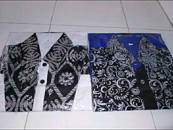 Baju Batik Pria Slimfit Modern Lengan Pendek Kombinasi Prada Sy4 Bi Premium Quality Mall