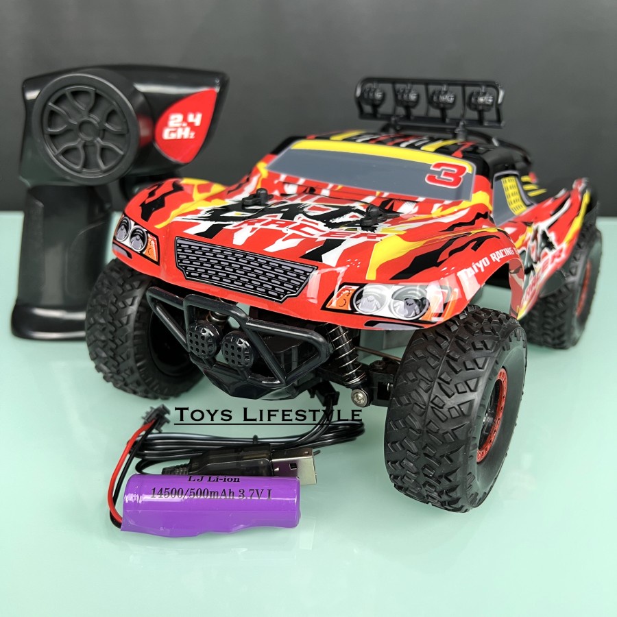 Mainan Mobil Remote Control RC Sand Monster 1:16 (Hitam, Merah, Hijau)