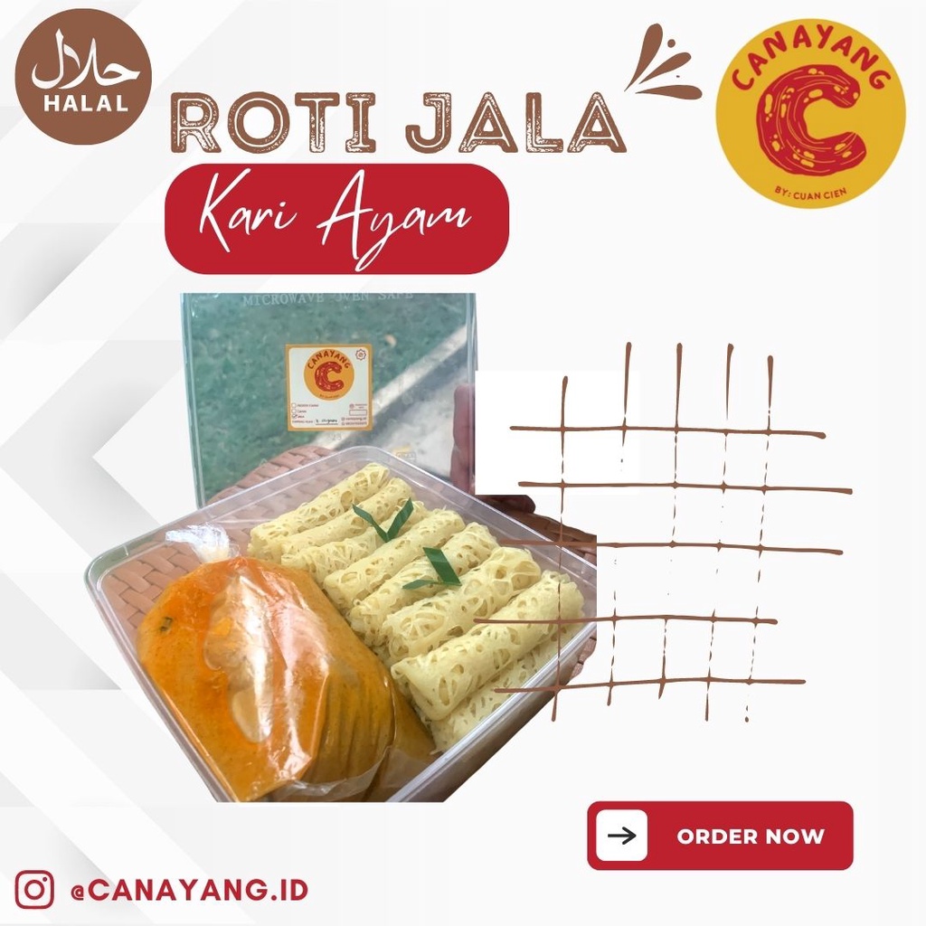 

Roti Jala Kari Ayam isi 25 Pcs CANAYANG