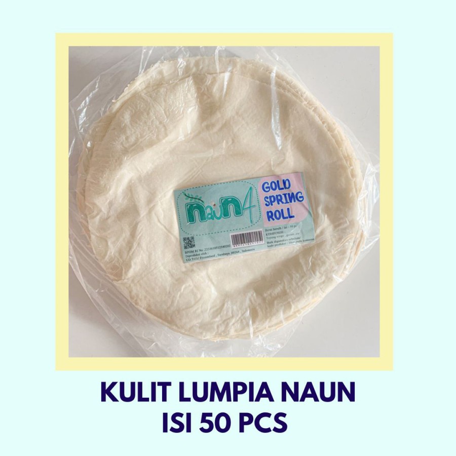 Kulit Lumpia Nauna ukuran 18cm dan 20cm (isi 50 lembar)