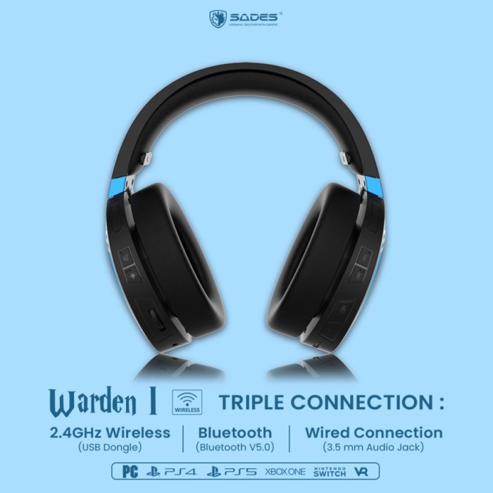 Sades Warden 1 3in1 Connection Gaming Headset