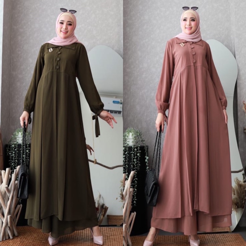 Gamis Ceruty Babydoll Selly Shopee Indonesia