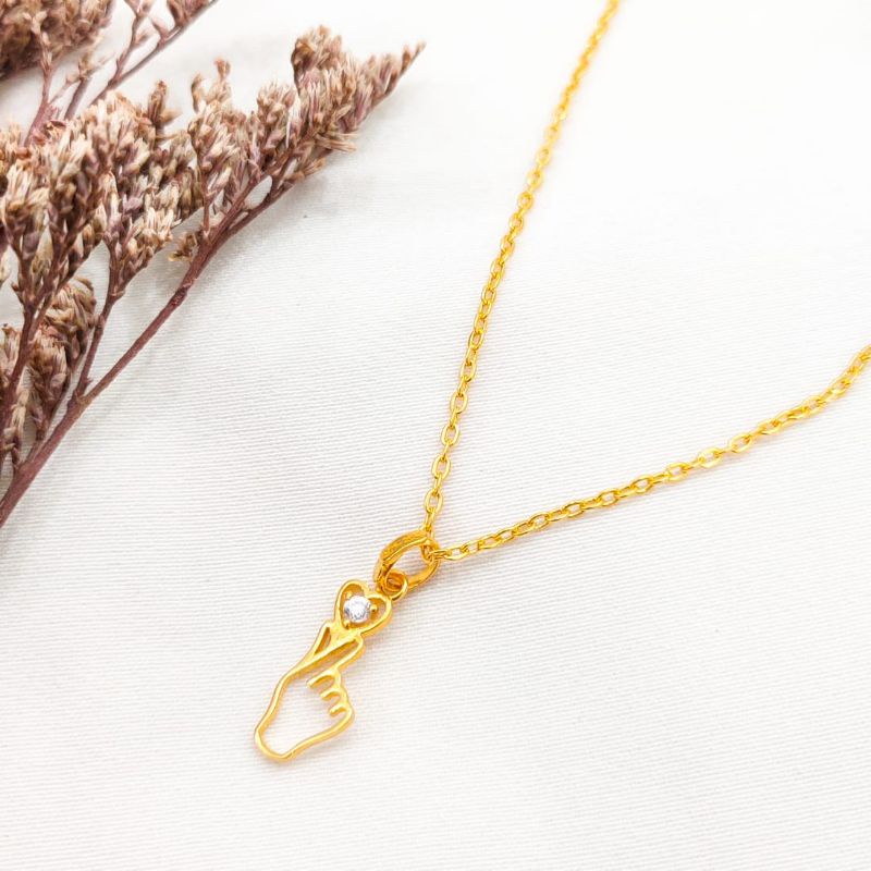 Kalung emas asli kadar 875 model vanessa kalung remaja kalung lucu