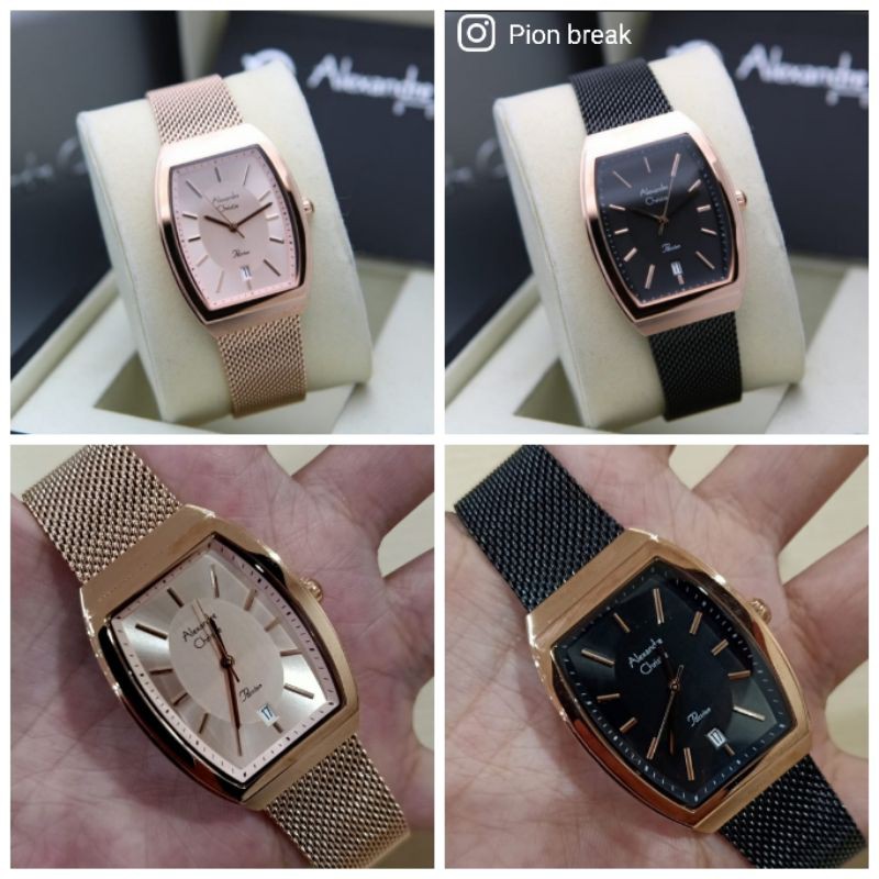 JAMTANGAN ALEXANDRE CHRISTIE WANITA RANTAI AC 2909 | AC2909 MESHROPE ORI