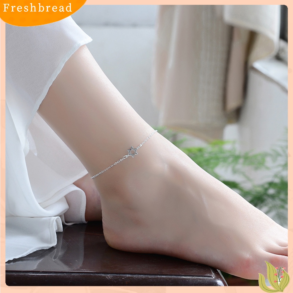 Terlaris Fashion Women Brushed Hollow Hexagram Bracelet Lucky Wishing Star Jewelry Gift