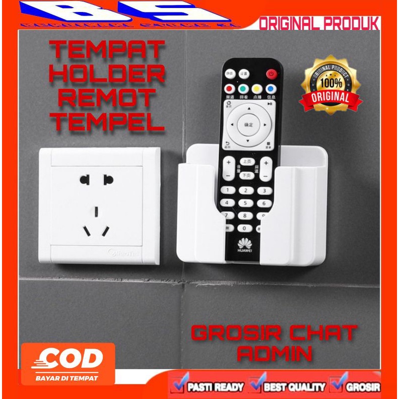 [BS] BSK TEMPEL TEMPAT HOLDER REMOT REMOTE HP TEMBOK MULTIFUNGSI