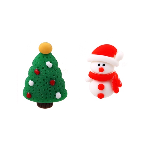 LRC Anting Tusuk Fashion Asymmetrical Stud Earrings In Soft Pottery Christmas Bell Gift Box For The Q13689