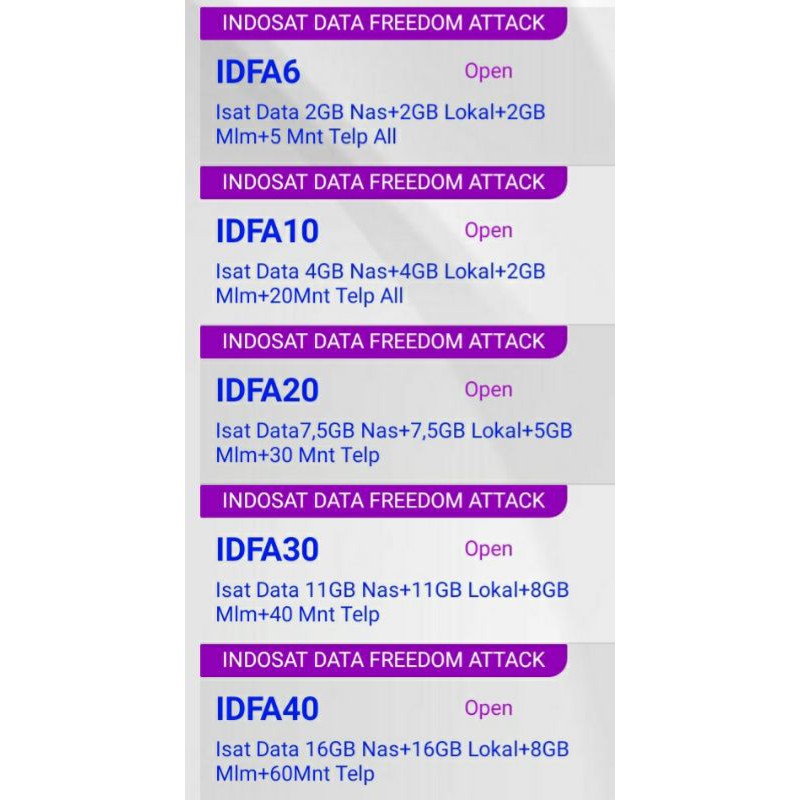 tembak indosat freedom combo