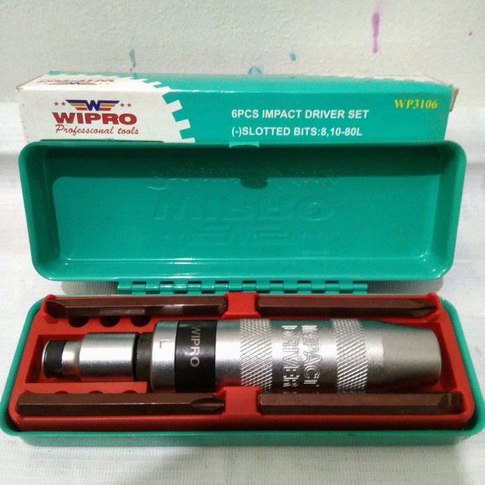 Impact Screwdriver Obeng Ketok Set Wipro 6 pcs