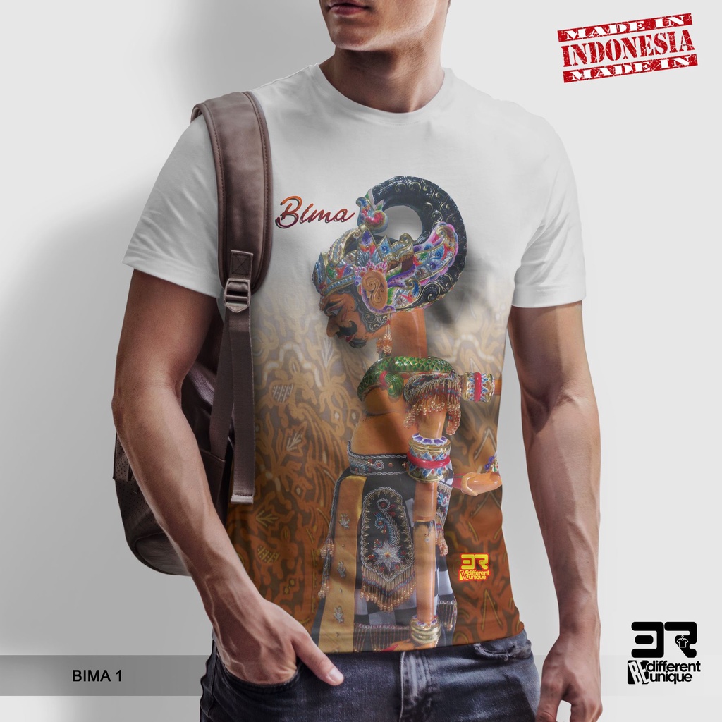 Jual [ Cod ] Kaos Printing Gambar Wayang Bima 1 Baju Distro Original