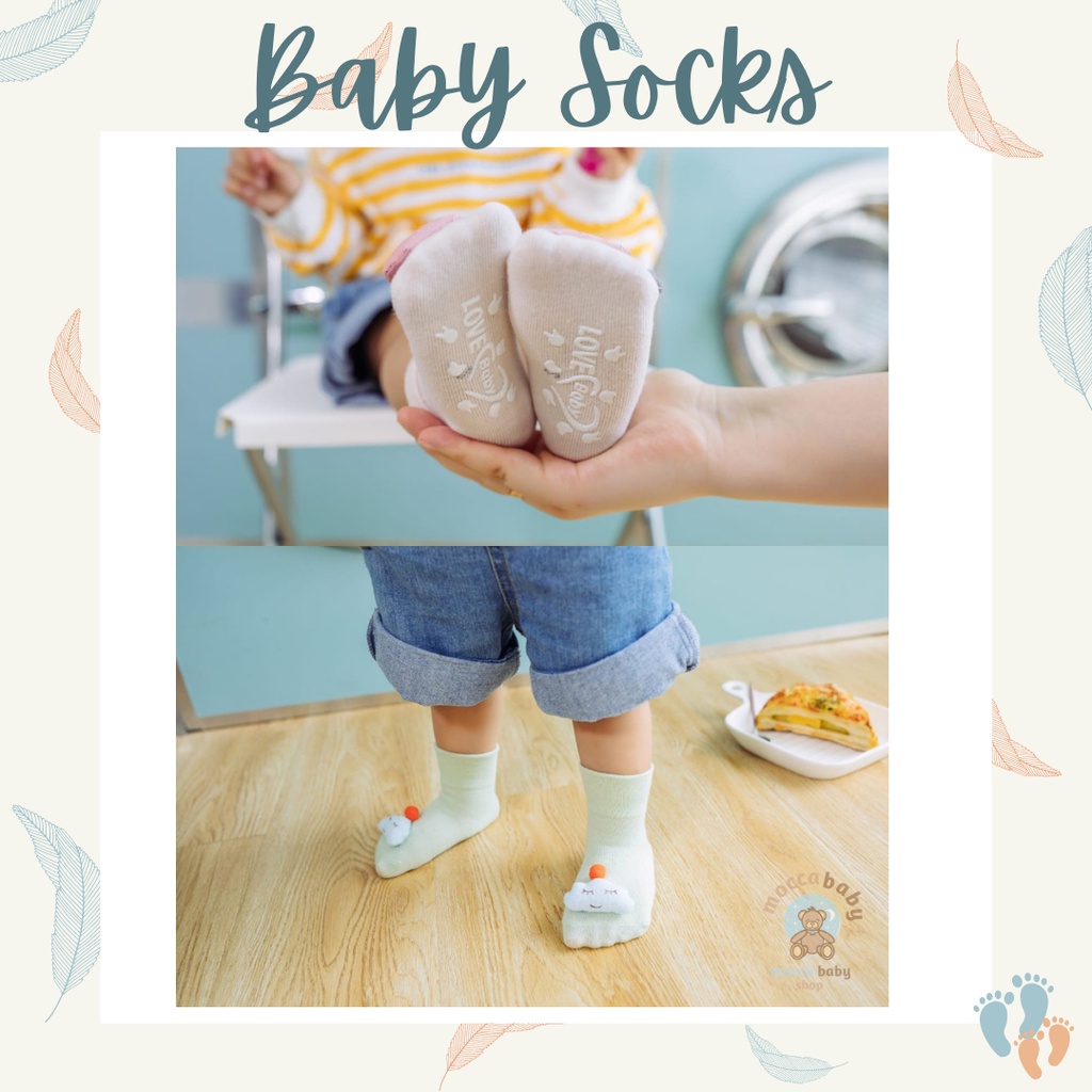 MBBS Kaos Kaki Anak Bayi Balita Lucu 3D Timbul / Baby Cute Socks / WOODLAND 02