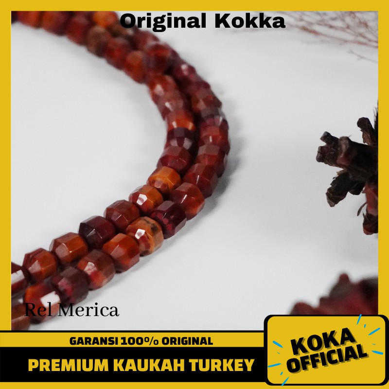 Tasbih Kaukah Kauka Premium 99 Butir Motif Pluru Kristal Tasbeh Kayu Kaokah Original Kokka Official