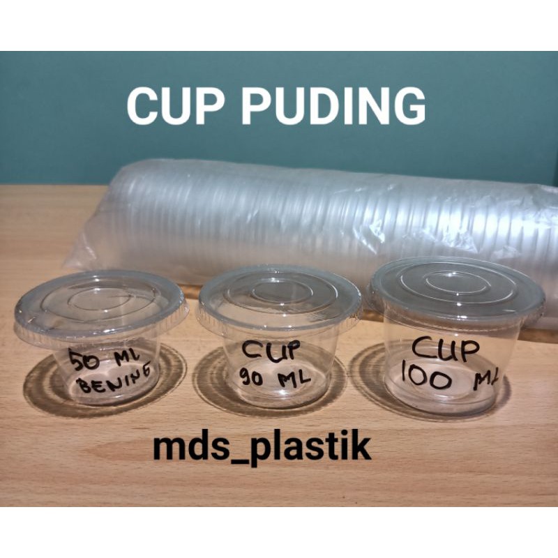 CUP GELAS PUDING AGAR JELLY  50 ML , 65 ML , 100 ML / CUP PLASTIK