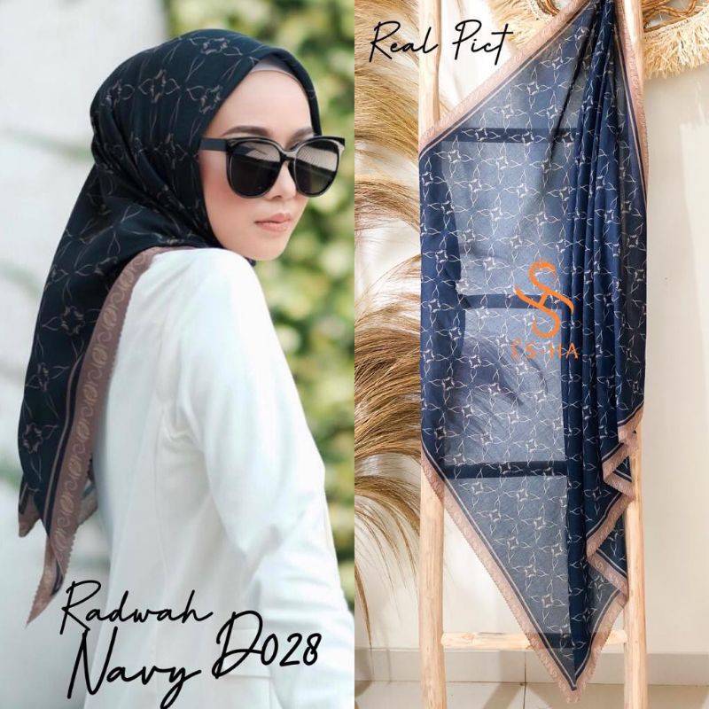 Hijab Segiempat motif Radwah Original Esha