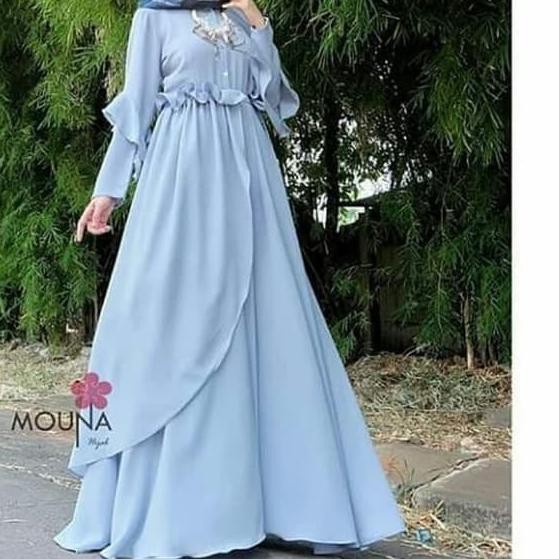 mauna maxi dress muslim / gamis murah / grosir baju hijab bandung