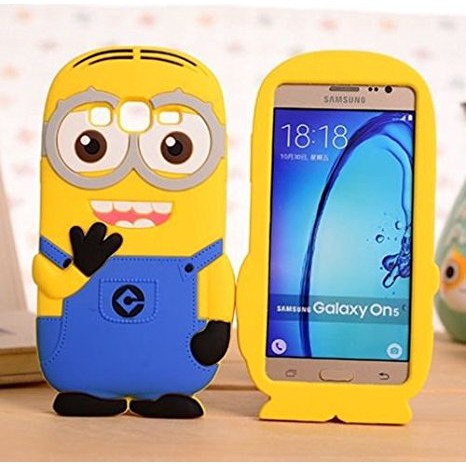 Silicon Case 3D Wana Kuning VIVO V3  V3 MAX V5  V7  V7 PLUS silikon tebal karakter lucu / case anak anak warna biru / pelindung hp