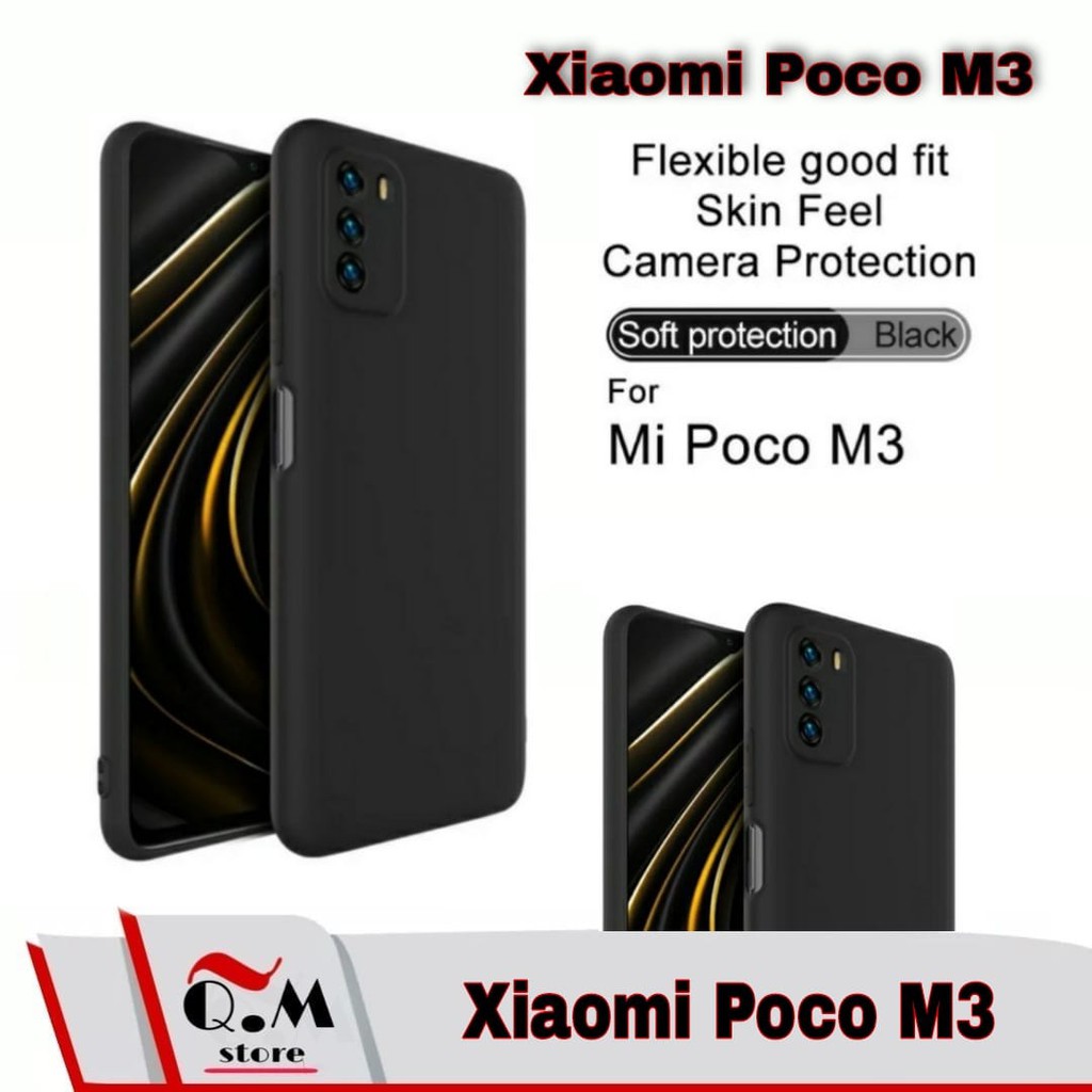 Xiaomi Poco X3/X3 NFC / Poco M3 Soft Case Slim Premium Silikon Black Matte Protection 2-IN-1 Garskin