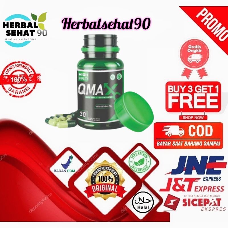QMAX Herbal Asli Obat Stamina Pria Original Asli BPOM