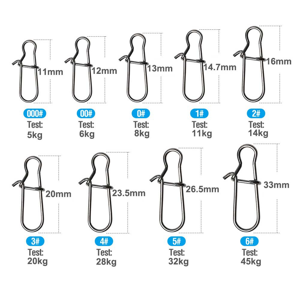 50Pcs Fishing Split Ring Swivel Umpan Pancing Swimbait Fishing Lure Ikan Memancing Bait Tackle